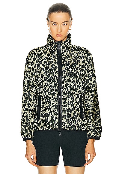 Pre-owned Louis Vuitton Leopard Nylon Jacket In Green