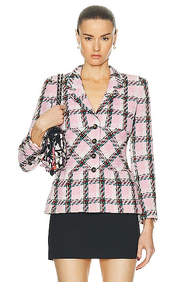FWRD Renew Chanel 1995 Tweed Jacket in Pink