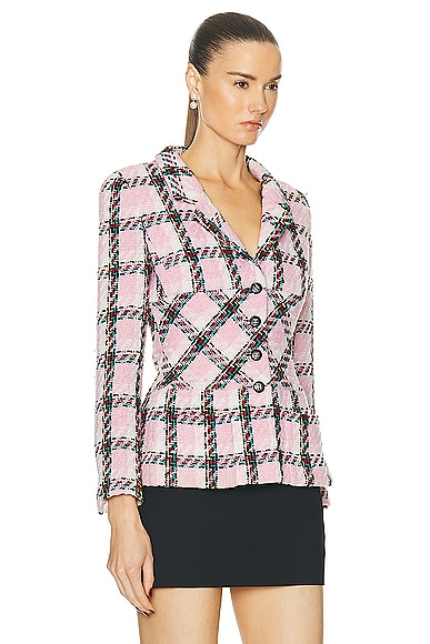 Pre-owned Chanel 1995 Tweed Jacket In Pink