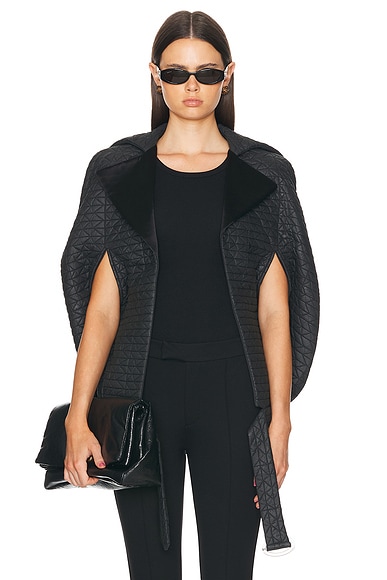 Chanel Quilted Cape Poncho Jacket
