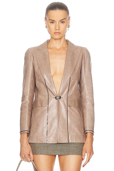 Chanel Leather Blazer