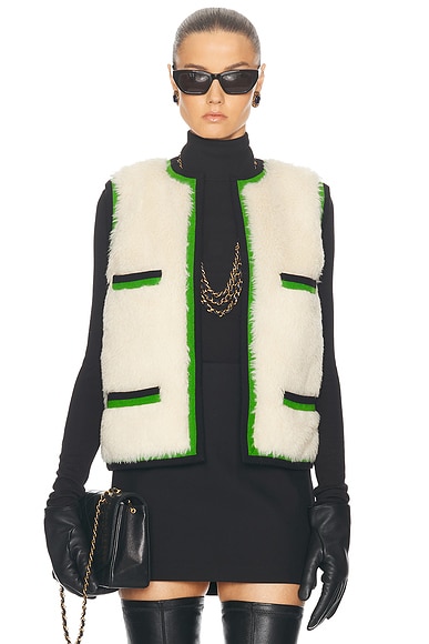 Chanel 1994 Alpaca Fur CC Vest