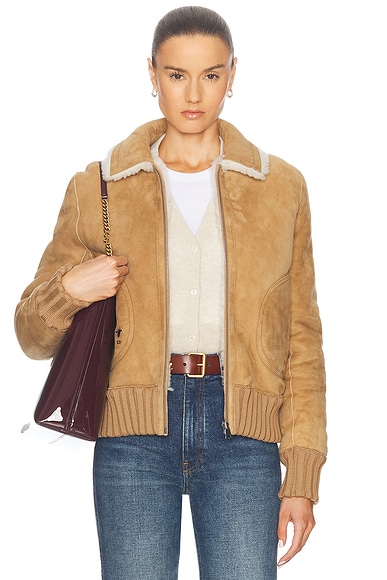 Diesel shearling leather jacket on sale