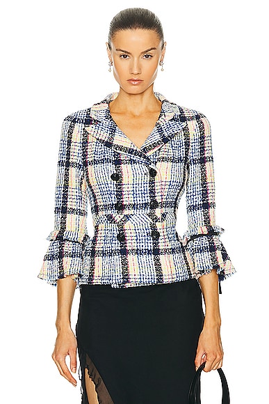 FWRD Renew Chanel Tweed Jacket in Multi