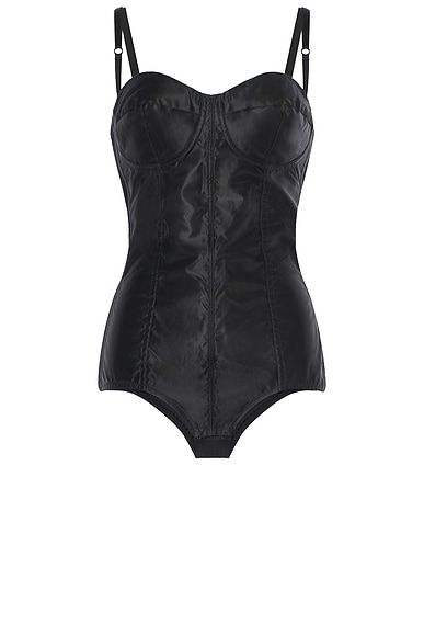 FWRD Renew Dolce & Gabbana Bustier Bodysuit in Black