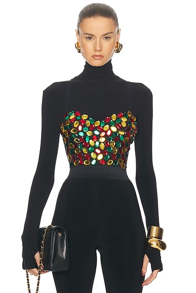 Dolce & Gabbana Gem Beaded Corset Top