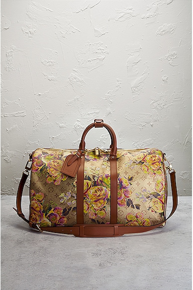 Pre-owned Louis Vuitton Metallic Garden Keepall Bandouliere Bag In Multi
