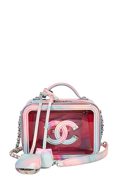 Chanel 2020 Small Filigree PVC Vanity Bag in Pink