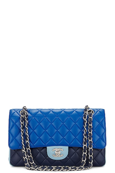 FWRD Renew Chanel 2016 Medium Matelasse 25 Classic Double Flap Bag in Blue