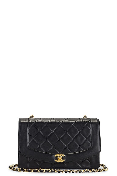 Chanel Medium Quilted Diana Flap Bag in Black