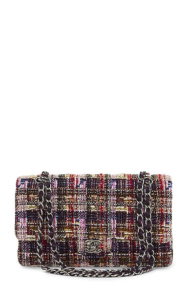 FWRD Renew Chanel Tweed Medium Double Flap Bag in Multi