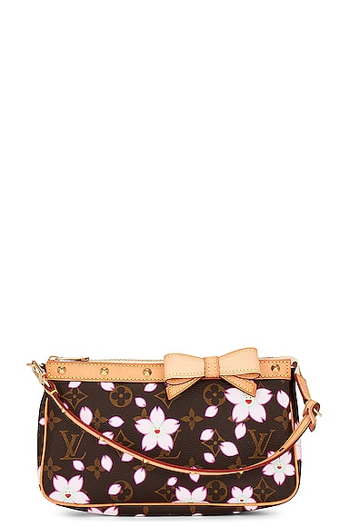 Pre-owned Louis Vuitton Monogram Cherry Blossom Pouch Bag In Pink
