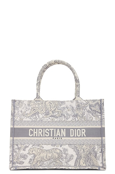 FWRD Renew Dior Book Tote Bag in Grey