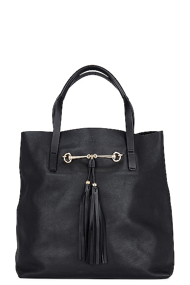 Gucci Horsebit Tote Bag in Black