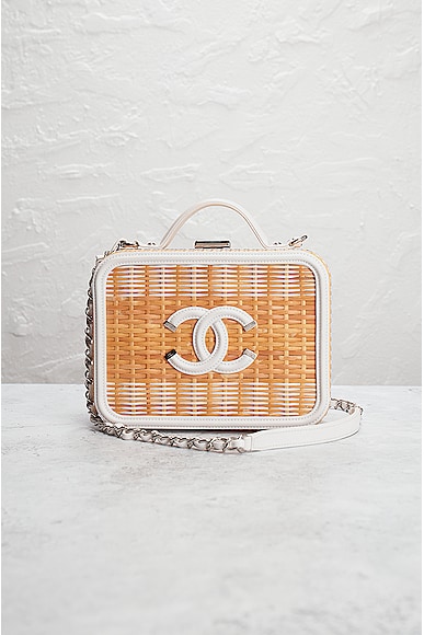 Chanel Raffia Rattan Vanity Case Bag