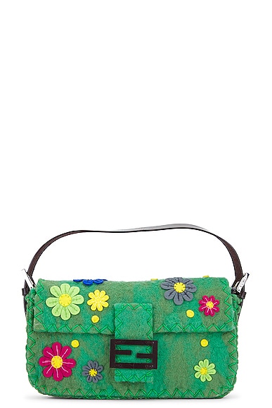 FENDI FENDI MAMA APPLIQUE BAGUETTE BAG