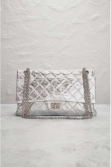 Pre-owned Chanel Metallic Re-issue 2.55 Flap Bag In Silver