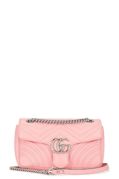 Gucci GG Marmont Flap Bag Crossbody in Pink