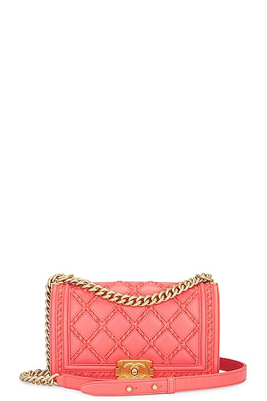 FWRD Renew Chanel Medium Boy Bag in Pink