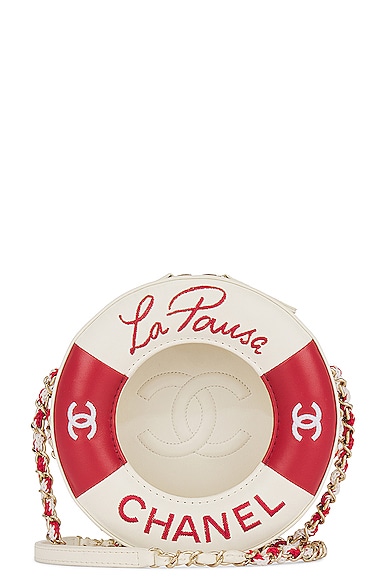 Authentic Chanel Cruise 2019 La Pausa Lifesaver Round Bag