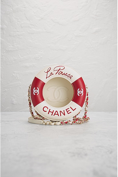 Pre-owned Chanel Cruise Line Float Chain Shoulder Bag In Red