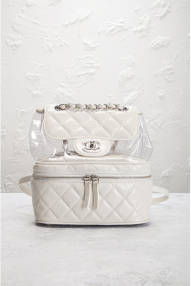 Chanel crumpled calfskin on sale pvc backpack