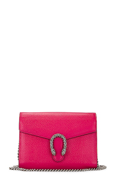 FWRD Renew Gucci Dionysus Chain Shoulder Bag in Pink