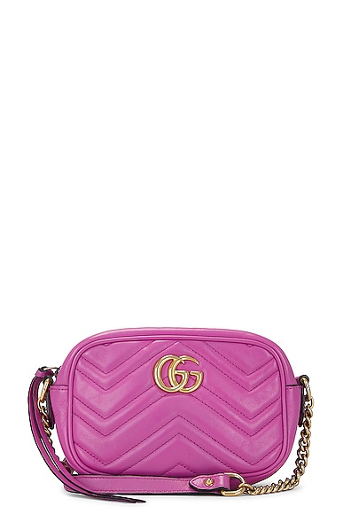 FWRD Renew Gucci GG Marmont Shoulder Bag in Pink