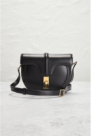 Shop Celine Besace Shoulder Bag In Black