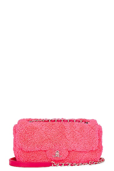FWRD Renew Chanel Terry Chain Shoulder Bag in Pink
