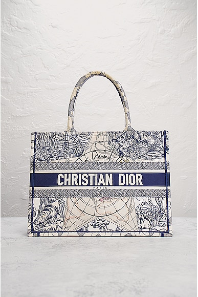 Pre-owned Dior Around The World Book Tote Bag In Blue