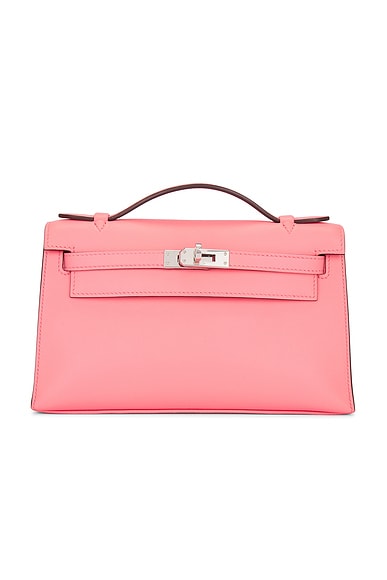 FWRD Renew Hermes Swift Kelly Pochette Handbag in Rose