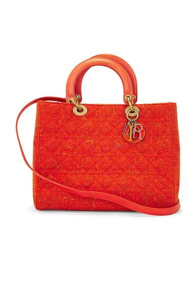 Dior Wool Cannage Lady Handbag