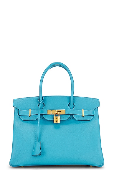 FWRD Renew Hermes Epsom Birkin 30cm Handbag in Blue Jean