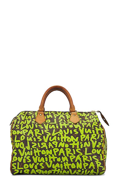 FWRD Renew Louis Vuitton Stephen Sprouse Graffiti Speedy 30 Top Handle  Satchel Bag in Brown