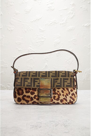 FENDI ZUCCA MAMMA BAGUETTE SHOULDER BAG