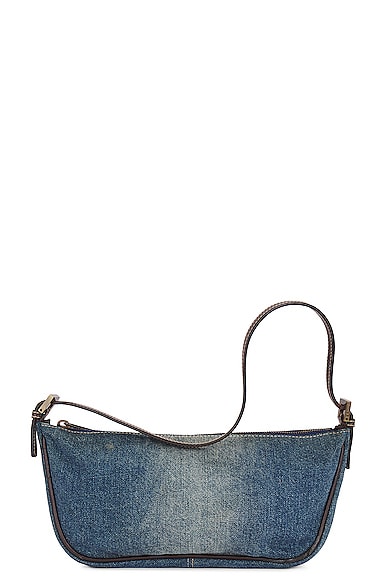 FWRD Renew Fendi Denim Pochette Accessories Shoulder Bag in Blue
