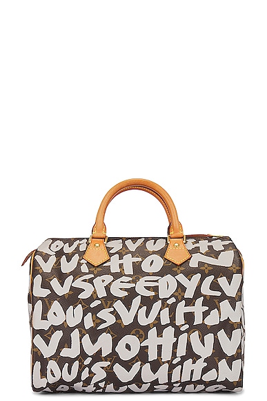 Pre-owned Louis Vuitton Speedy Monogram Graphite 30 Handbag In Brown