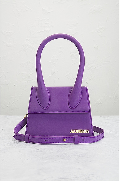 Shop Jacquemus Le Chiquito Moyen Bag In Purple