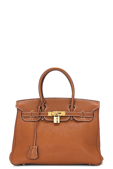 FWRD Renew Hermes Birkin 30 Handbag in Gold