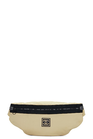 FWRD Renew Chanel Sports Line Waist Bag in Cream