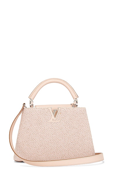 FWRD Renew Louis Vuitton Capucines Handbag in Cream