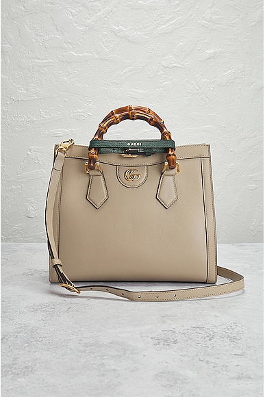 Shop Gucci Diana 2 Way Handbag In Taupe