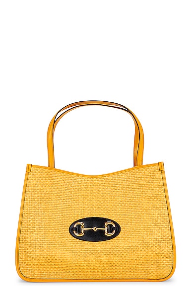 Gucci Horsebit Tote Bag In Mustard