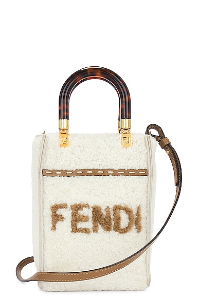 FWRD Renew Fendi Small Sunshine Handbag in Ivory