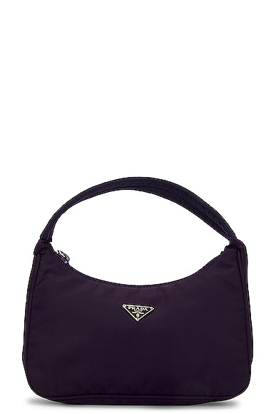 ESG Luxury Prada Mini Hobo Bag in Purple