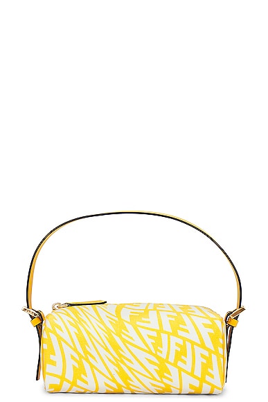 Fendi Coated Canvas Shoulder Bag in Yellow
