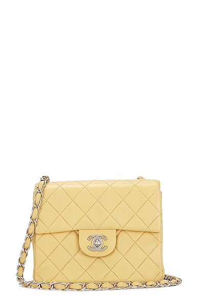 Pre-owned Chanel Quilted Lambskin Turnlock Chain Shoulder Bag In Beige