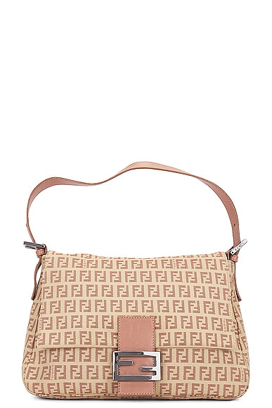 Fendi Zucchino Mama Baguette Shoulder Bag