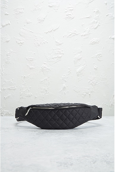 Pre-owned Chanel Quilted Waist Bag In Black